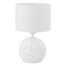 Eglo Canada 98381A - 1 LT Table Lamp w/ a White Ceramic Base & White Fabric Shade