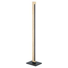 Eglo Canada 99296A - 1 LT Integrated LED Floor Lamp, Black & Wood Finish w/ White Plastic Cover