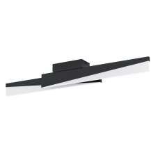 Eglo Canada 99561A - 2 LT Integrated LED Ceiling Light w/ Black Finish & White Acrylic Shade