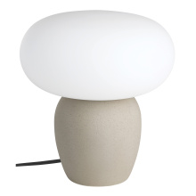 Eglo 99824A - 1 LT Table Lamp w/ a Light Brown Ceramic Base & White Opal Glass Shade